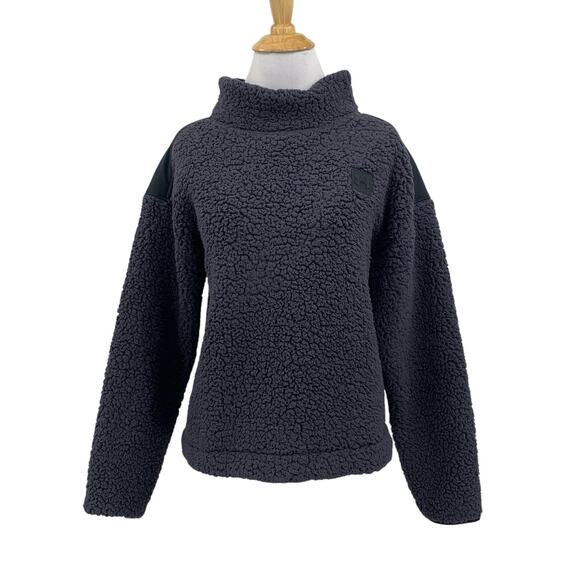 Under Armour Jacket Womens S Small Grey UA Sherpa Fleece Mock Neck Pullover - Picture 1 of 13